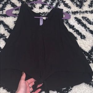 Black blouse tank top